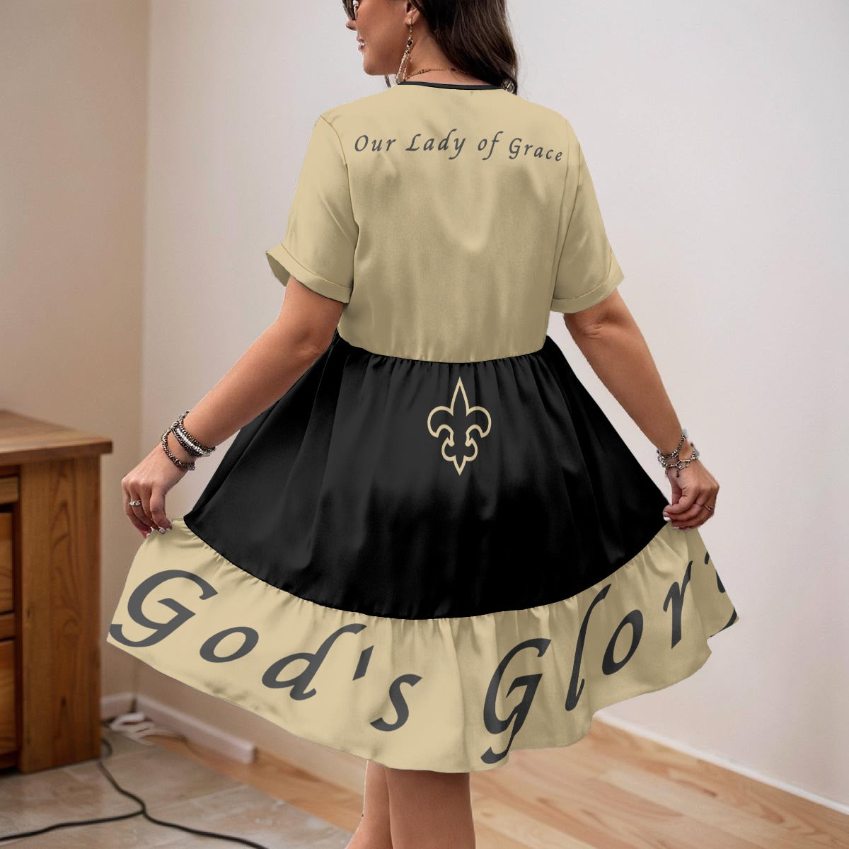 Our Lady of Grace (V-Neck Short Sleeve Dress)